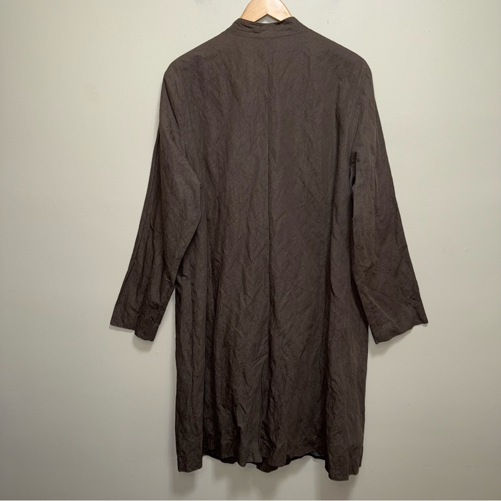 Eileen Fisher Brown Kimono Cotton Jacket - Picture 2 of 12